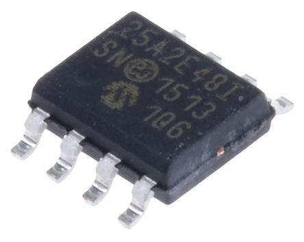 Microchip - 25AA02E48-I/SN - Microchip 25AA02E48-I/SN  EEPROM 洢, 2kbit, SPIӿ, 50ns, 1.8  5.5 V, 8 SOICװ 