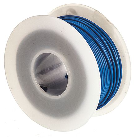 Alpha Wire - 3251 BL005 - Alpha Wire 30m长 蓝色 22 AWG UL1061 单芯 内部连线电线 3251 BL005, 0.35 mm2 截面积, 7/0.25 mm 线芯绞距, 300 V 