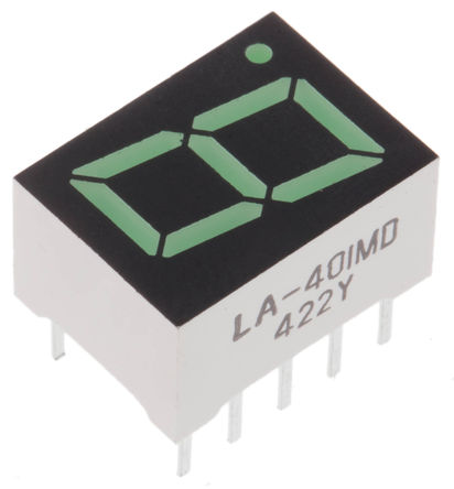 ROHM - LA-401MD - ROHM 1ַ 7  ɫ LED  LA-401MD, 16 mcd, ҲС, 10.2mmַ, ͨװװ		