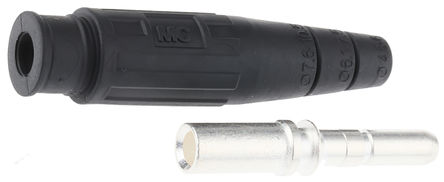 Multi Contact - 15.0001-21 - Multi Contact 黑色 6 mm 测试插头, 600V, 80A, 镀银触点		