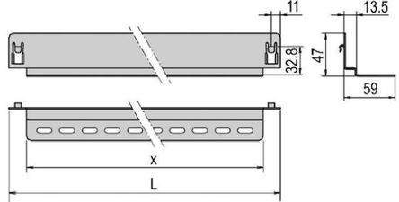 Schroff - 20230869 - Schroff   20230869, 673 x 59 x 47mm, ʹ19 Ӣ		