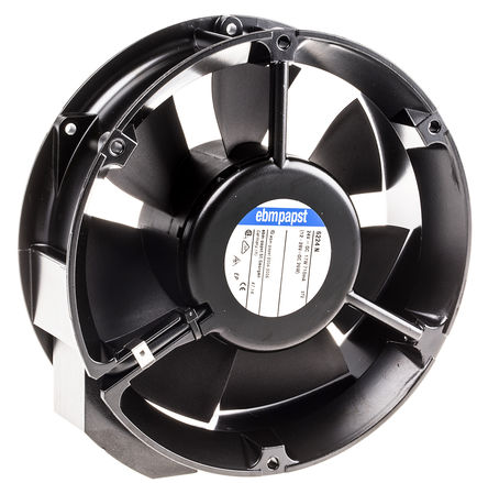 ebm-papst - 6224N - ebm-papst 6200N ϵ 18W 24 V ֱ  6224N, 410m3/h, 3400rpm, 172 (Dia.) x 51mm		