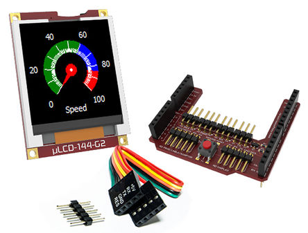 4D Systems - uLCD-144G2-AR - 4D Systems Goldelox ϵ 1.44in TFT ʾ, 128 x 128pixels ֱ, LED UART ӿ 