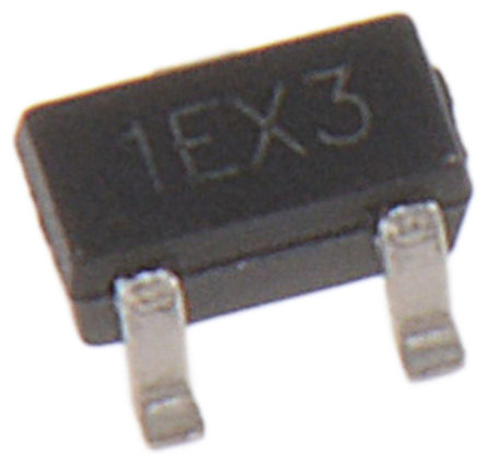DiodesZetex - BC847AT-7-F - DiodesZetex BC847AT-7-F , NPN 晶体管, 100 mA, Vce=45 V, HFE:110, 3引脚 SOT-523封装 