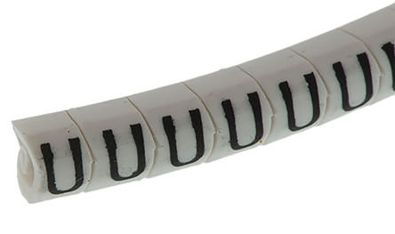 HellermannTyton - 901-10493 - HellermannTyton Helagrip ϵ 250װ ׵׺ Ϲ̶ ±ʶ 901-10493, 5mm, 6.8 mm, 4  9mmֱ, ӡ"U"ͼ 