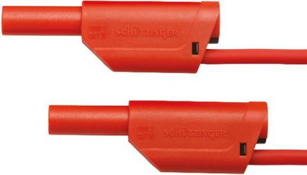 Schutzinger - VSFK 6001 / 2.5 / 200 / RT - Schutzinger VSFK 6001 / 2.5 / 200 / RT 红色 测试引线, 32A额定电流, 1kV, 插头至公, 2m长		