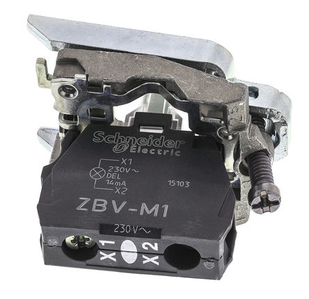 Schneider Electric - ZB4BVM1 - Schneider Electric XB4 ϵ  ZB4BVM1, 230  240 V, ɫ LED, ݶӶ 