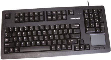 Cherry - G80-11900LUMEU-2 - Cherry 黑色 USB 有线 工业用 紧凑型，人机工程学 QWERTY（美国） 键盘 G80-11900LUMEU-2 