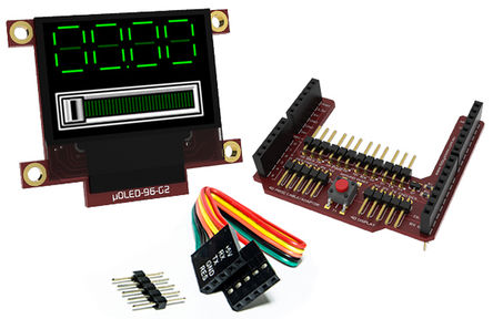 4D Systems - uOLED-96G2-AR - 4D Systems 0.96in Դ OLED ʾ uOLED-96G2-AR, 96 x 64, ýӿ 