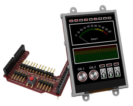 4D Systems - uLCD-32PTU-AR - 4D Systems Picaso ϵ 3.2in TFT  ʾģ, 240 x 320pixels ֱ VGA, LED  ӿ 