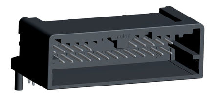 Molex - 34826-0240 - Molex Mini50 系列 2行 24路 通孔 黑色 公 PCB 管座 34826-0240, 焊接端接		