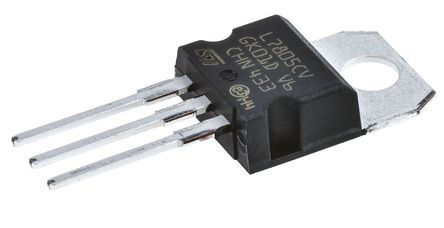 STMicroelectronics - L7805CV - STMicroelectronics L78xx 系列 L7805CV 线性稳压器, 最大为 40 V输入, 5 V输出, 1.5A最大输出, 3引脚 TO-220 