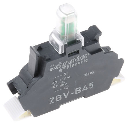 Schneider Electric - ZBVB45 - Schneider Electric XB4 XB5 ϵ  ZBVB45, 24 V /ֱ, ɫ LED, ʽɼнӶ 