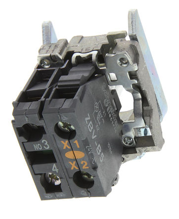 Schneider Electric - ZB4BW0B51 - Schneider Electric XB4 ϵ Ӵ ZB4BW0B51, 1 , 24 V /ֱ, ɫ LED, ݶӶ 