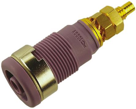 Hirschmann Test & Measurement - 972354109 - Hirschmann 972354109 紫色 4mm 插座, 1000V ac/dc 32A, 镀金触点		