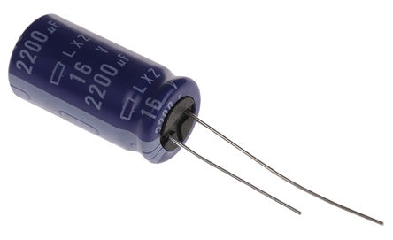 Nippon Chemi-Con - ELXZ160ELL222MK25S - Nippon Chemi-Con LXZ ϵ 16 V ֱ 2200F ͨ  ELXZ160ELL222MK25S, 20%ݲ, 60m(ֵ), +105C, K25װ 
