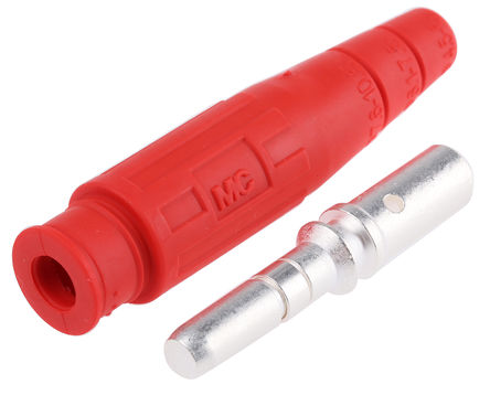 Multi Contact - 15.0001-22 - Multi Contact 红色 6 mm 测试插头, 600V, 80A, 镀银触点		
