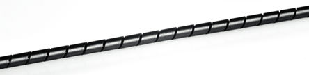HellermannTyton - 161-41201 - HellermannTyton 30m 黑色 聚乙烯（PE） 螺线缠绕 SBPE9, 适用于10 → 100mm直径电缆		