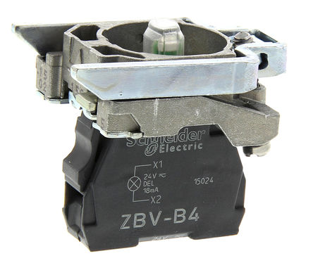 Schneider Electric - ZB4BVB4 - Schneider Electric XB4 ϵ  ZB4BVB4, 24 V, ɫ LED, ݶӶ 