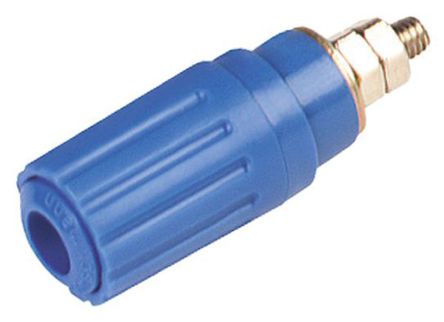 Hirschmann Test & Measurement - 930757102 - Hirschmann 930757102 蓝色 4mm 插座, 30 V ac, 60 V dc 35A, 镀镍触点		