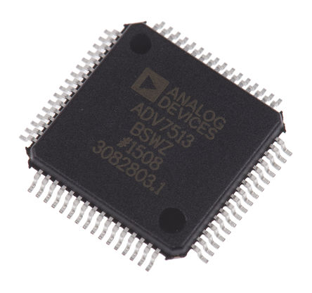 Analog Devices - ADV7513BSWZ - ADV7513BSWZ 8ͨ HDMI , DDRHDMIITU656RGBSPDIF  LPCMYCbCr׼, 64 LQFPװ 