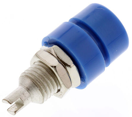 Hirschmann Test & Measurement - 930166102 - Hirschmann 930166102 蓝色 4mm 插座, 30 V ac, 60 V dc 32A, 镀锡触点		