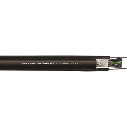 Lapp - 0027504 - Lapp 12 芯, 15 AWG 黑色 聚氯乙烯 PVC护套 多芯工业用电缆 0027504, 16.2mm 外径		