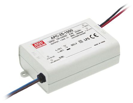 Mean Well - APC-25-1050 - Mean Well LED  APC-25-1050, 127  370 V ֱ90  264 V , 9  24V, 1.05A, 25.2W 