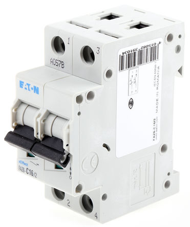 Eaton - FAZ6-C16/2 - Eaton xEffect FAZ6 ϵ 2 16 A MCB ΢Ͷ· FAZ6-C16/2, 6 kA Ͽ, C բ 