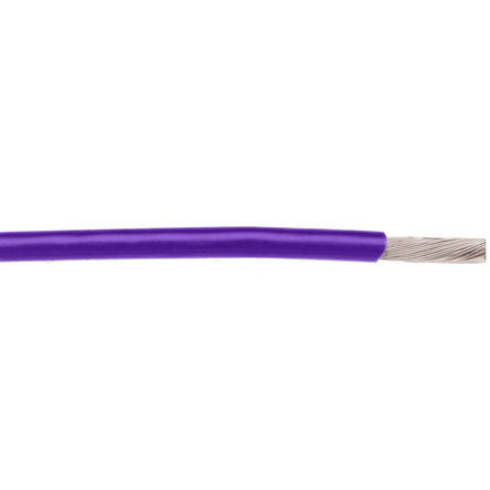 Alpha Wire - 2844/19 VI005 - Alpha Wire 2844/19 VI005 30.5m 紫色 高温线, 0.24 mm2 横截面积, 24 AWG, 19/36, 聚四氟乙烯绝缘, 250 V, 0.91mm外径, 铜导体, 非屏蔽 
