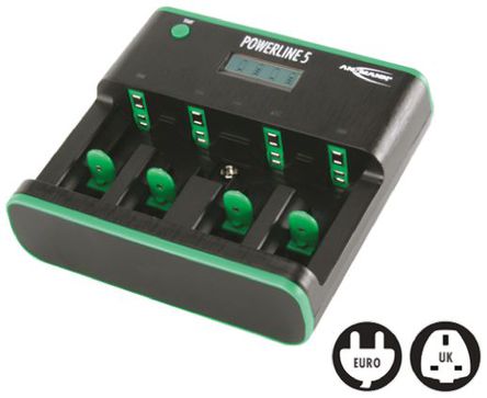Ansmann - 5207463-UK - Ansmann 5207463-UK 1 (9V)/4 (AA)/4 (AAA)/4 (C)/4 (D) Powerline 5 LCD / س, ŷ/Ӣͷ		